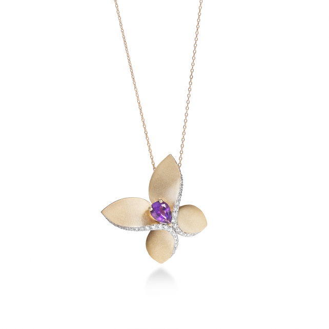 AMETIST CARBONELL BUTTERFLY NECKLACE