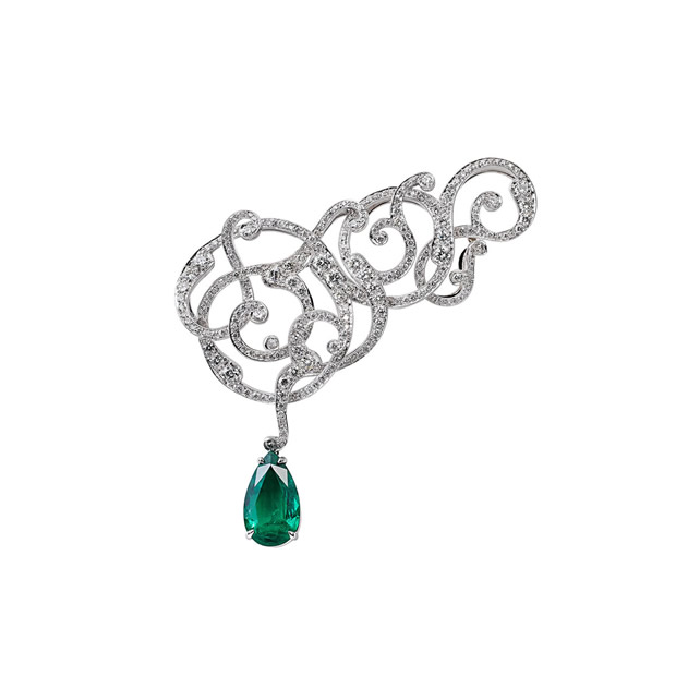 EMERALD CEVHER BROOCH