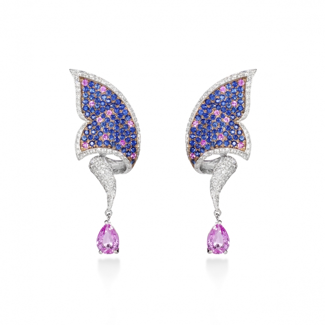 SAPPHIRE CARBONELL BUTTERFLY EARRING