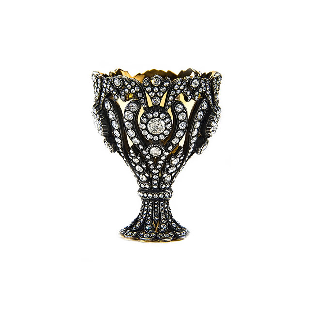 THE DIAMOND BEJEWELED GOLD SULTANI CUP HOLDER