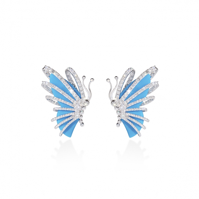 TURQUOISE HOWTHORN BUTTERFLY EARRING