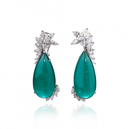 Drop Emerald Earrings