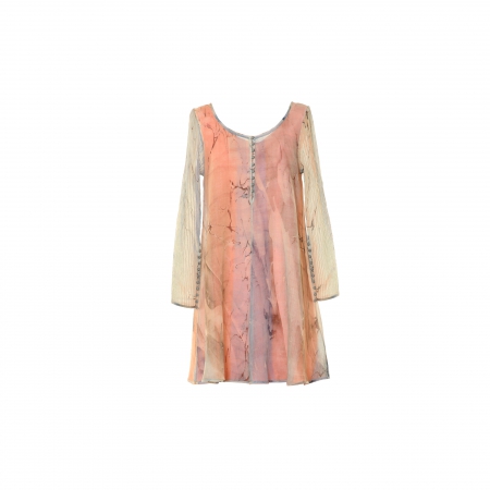 Ebru Patterned Long Sleeved Wool Dress