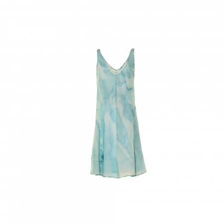 Ebru Patterned Sleeveless Wool Dress