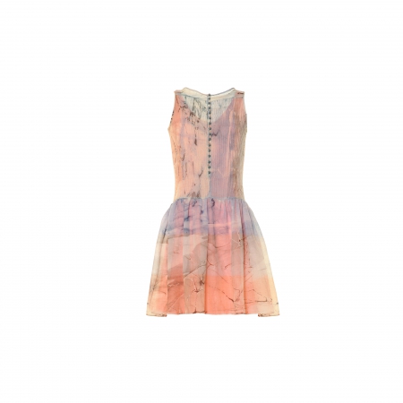 Ebru Patterned Sleeveless Wool Dress