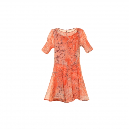 Ebru Patterned Wool Dress