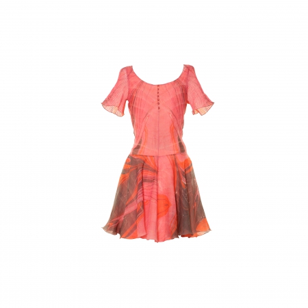 Ebru Patterned Wool Dress