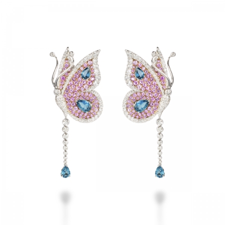 London Blue Topaz Carbonell Butterfly Earring