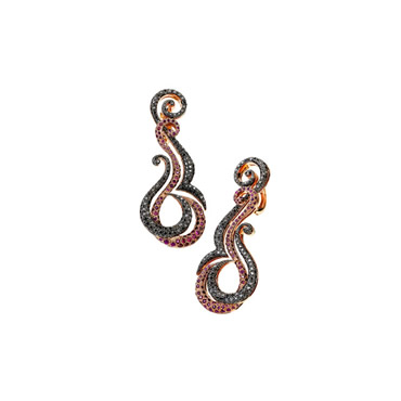 Ruby Helix Earrings