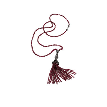 Ruby Tassel Necklace