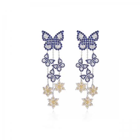 Sapphire Butterfly Earring