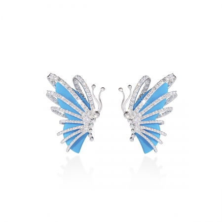 Turquoise Howthorn Butterfly Earring