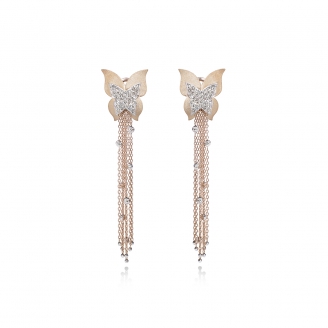 COGNAC DIAMOND BUTTERFLY EARRING