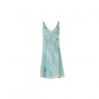 EBRU PATTERNED SLEEVELESS WOOL DRESS