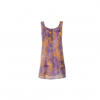 EBRU PATTERNED SLEEVELESS WOOL DRESS